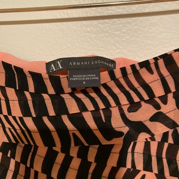 A/X Armani Exchange 100% Polyester Pink/ Black Zebra Mini skirt - Picture 5 of 6